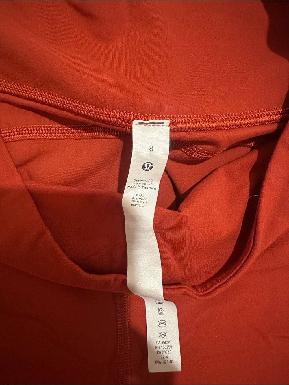 lululemon athletica Wide-Leg Ponte Pants in Rust Orange - Picture 2 of 3